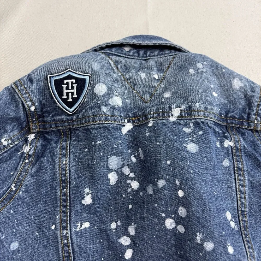 TOMMY HILFIGER BOYS SIZE 5 BLUE DENIM JACKET
